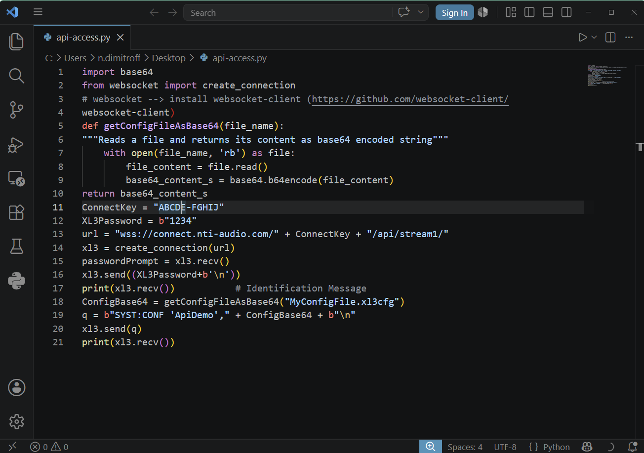 XL3 API Option